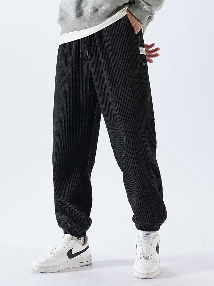 Drawstring Corduroy Pants