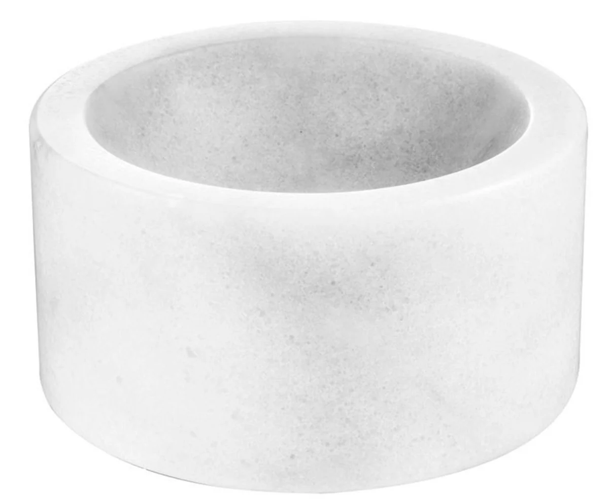 Casa Padrino diseñador tazón de mármol blanco de 15 x H. 8 cm - colección de lujo