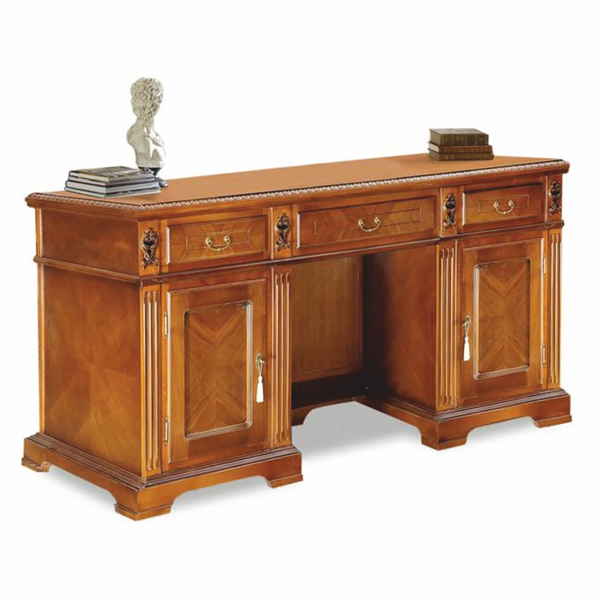 Casa Padrino escritorio barroco de lujo marr¨®n 163 cm - Muebles de oficina barroco