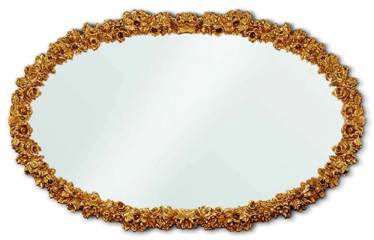 Casa Padrino espejo barroco de lujo oro 142,5 cm - Espejo de pared de estilo barroco - Hecho en Italia