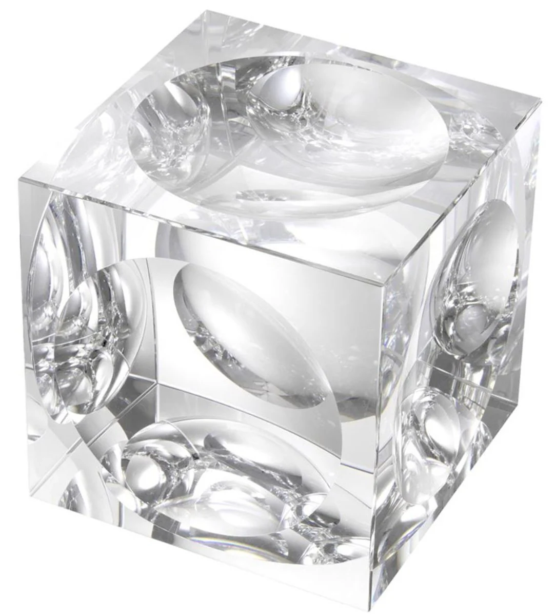 Casa Padrino cubo de cristal de objeto deco 15 x 15 x H. 15 cm - Calidad de Lujo
