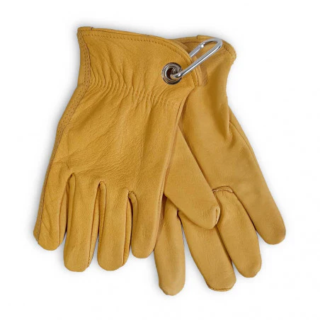 North Star Bush Gloves amarillos - Guantes de trabajo con mosquetón