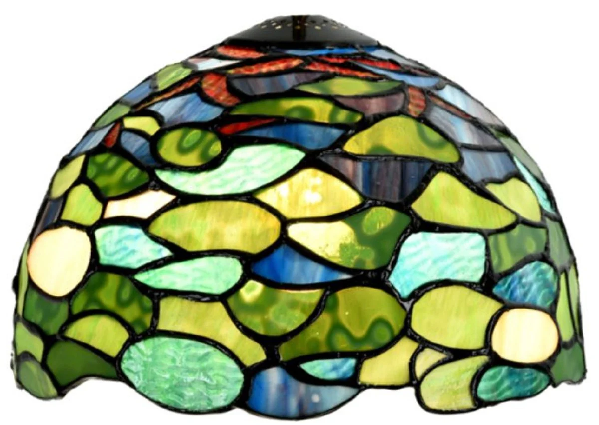 Casa Padrino Lámpara de Mesa Tiffany Deco de Lujo Multicolor 25 x A. 42 cm - Lámpara de Taburete - Lámpara de Escritorio - Accesorios Deco