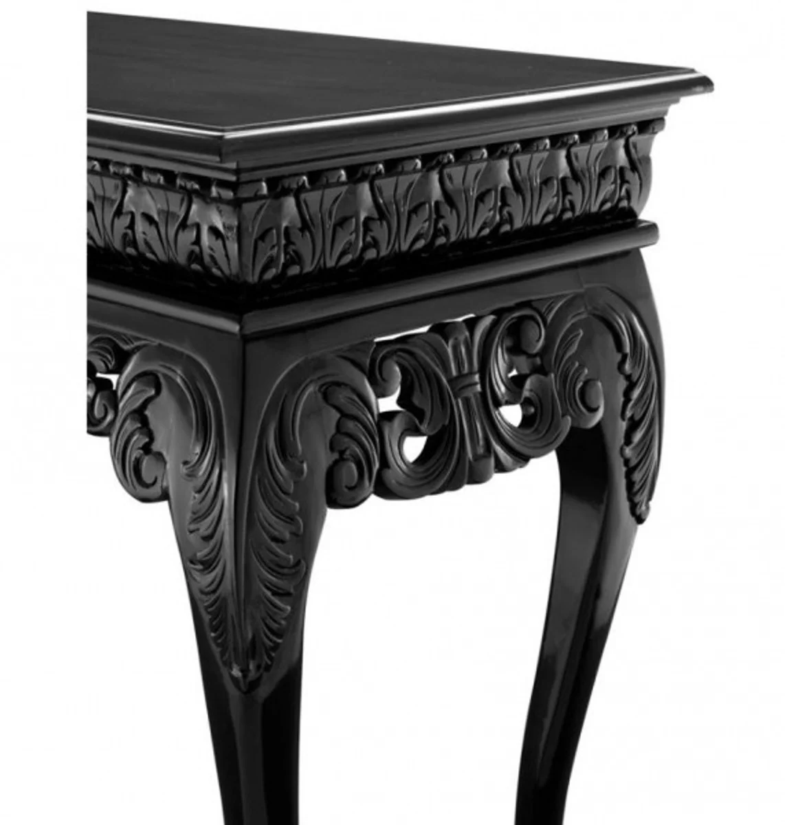 Casa Padrino Luxury Mahogany Wood Console Table Black 152 x 52 x H. 101 cm - Luxury Collection