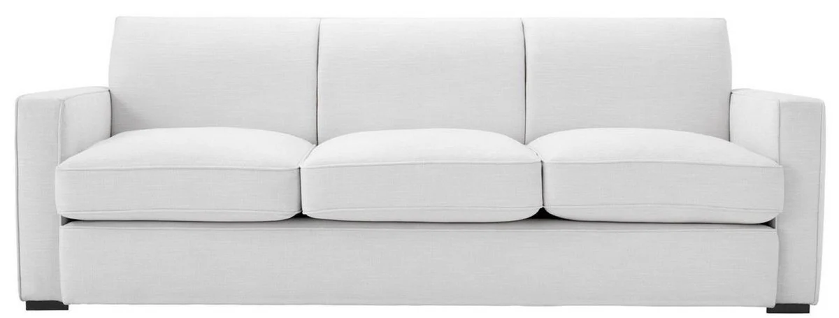 Casa Padrino sof¨¢ de sal¨®n de lujo blanco / negro 229 x 94 x A. 82 cm - Muebles de Sal¨®n de Lujo