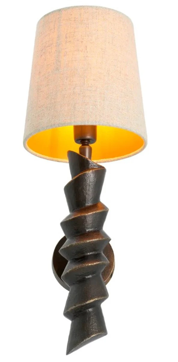 Casa Padrino aplique de lujo acabado en bronce L. 14,5 cm x P. 17 cm x A. 41,5 cm