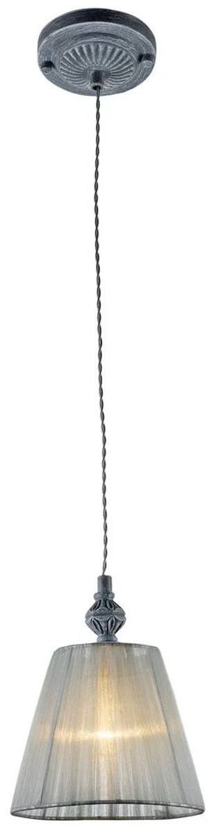 Casa Padrino Baroque Style Pendant Lamp Antique Gray Ø 18 x H. 22 cm - Baroque Pendant Light