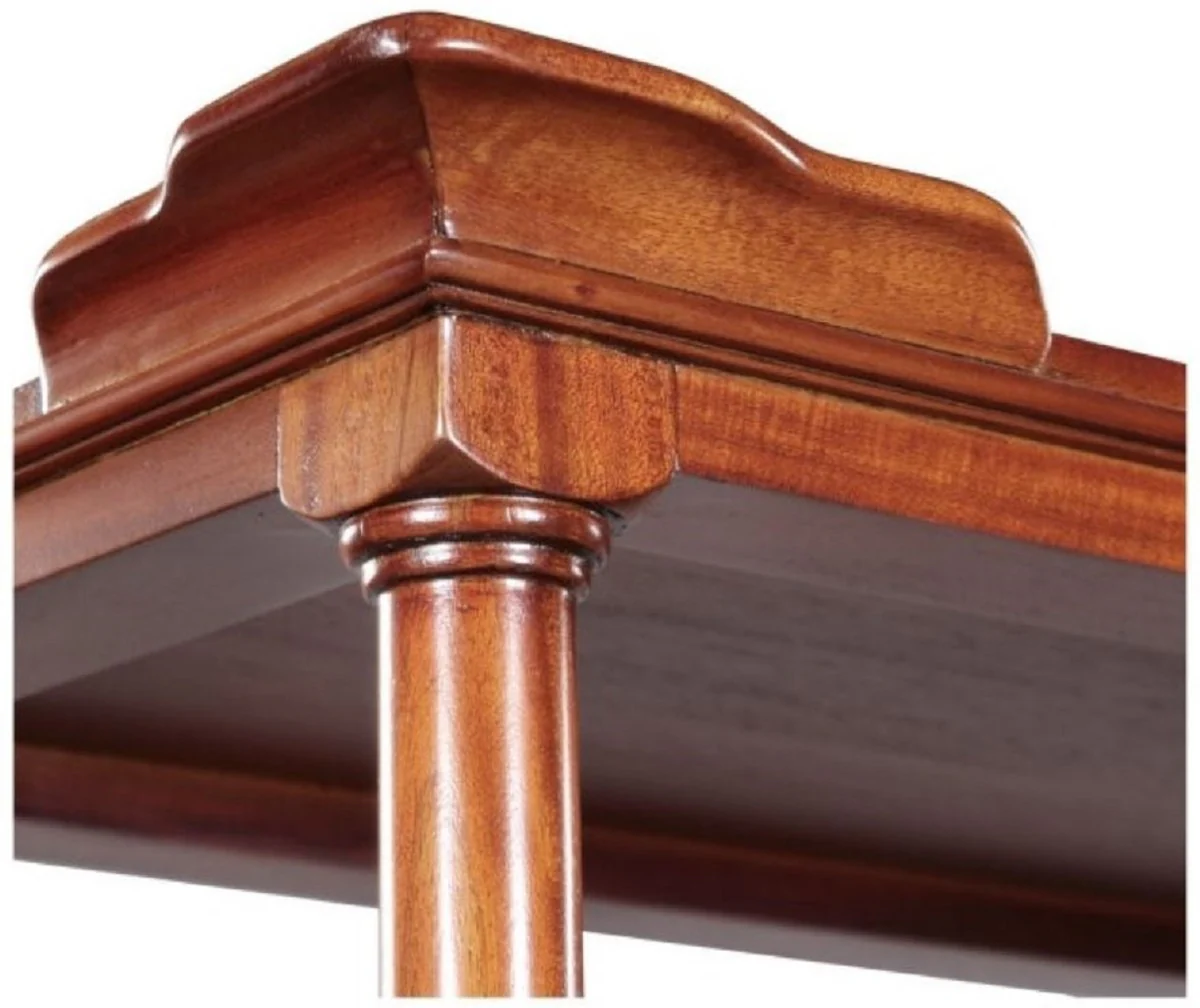 Casa Padrino Armario de Libros de Estilo Art Nouveau de Lujo Marr¨®n / Marr¨®n Oscuro 81 x 40 x H. 182 cm - Armario con Ruedas y 2 Cajones