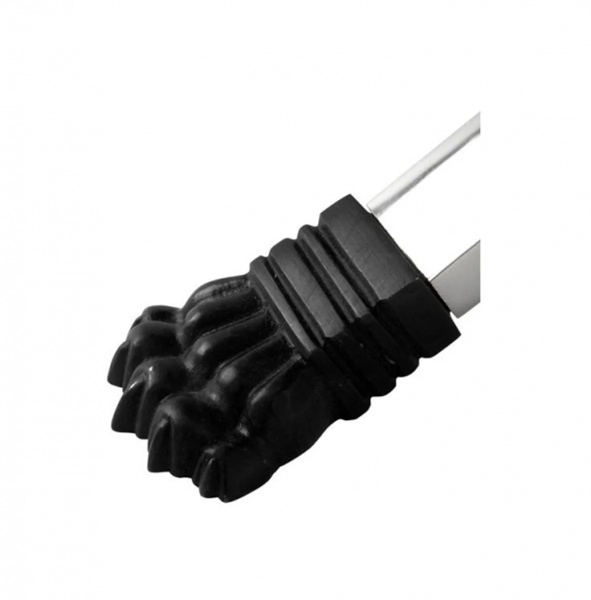 Taburete de lujo Casa Padrino con cuero negro de 61 x 46 x H. 48 cm - Edici¨®n Limitada