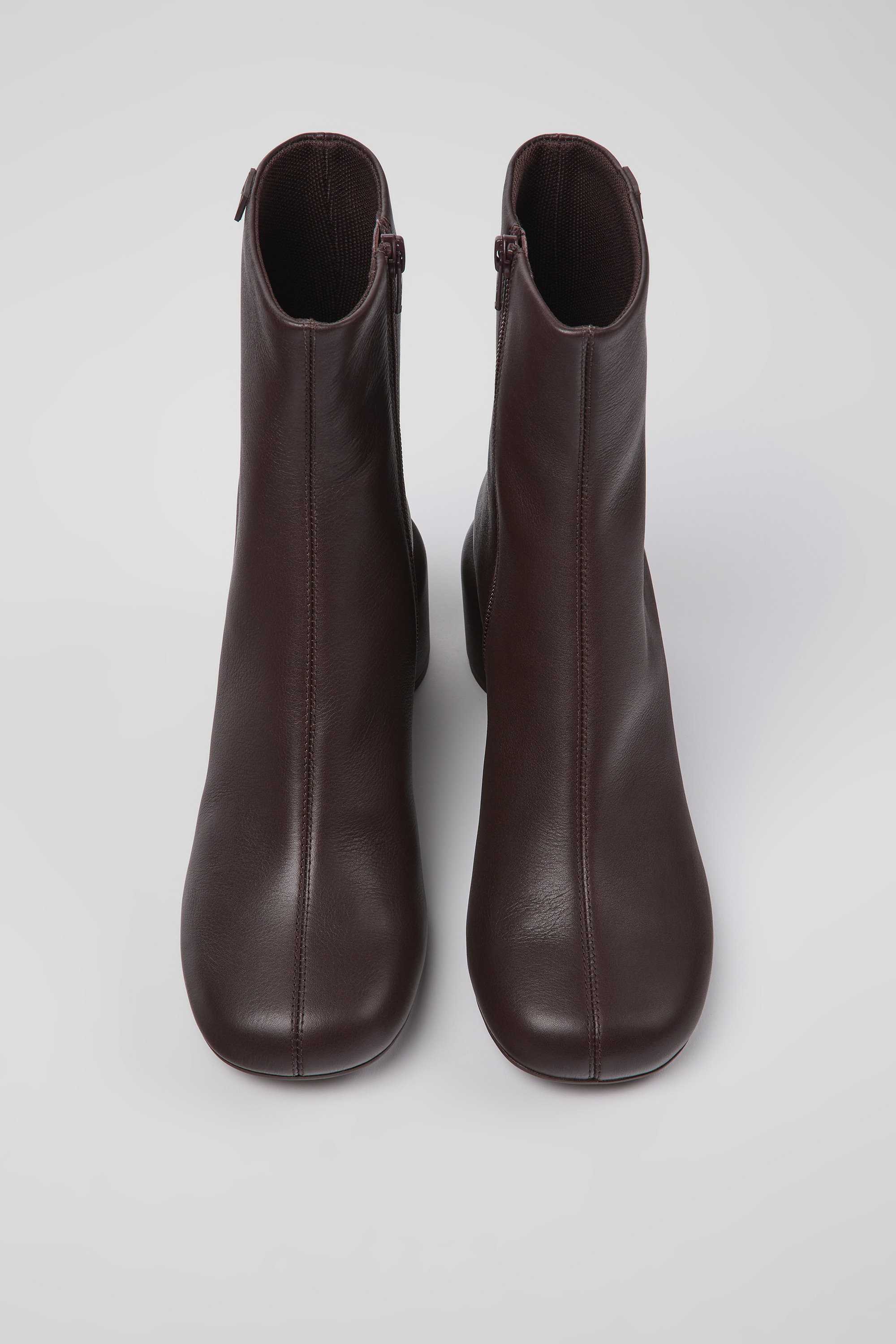 Niki - Burgundy leather boots for women