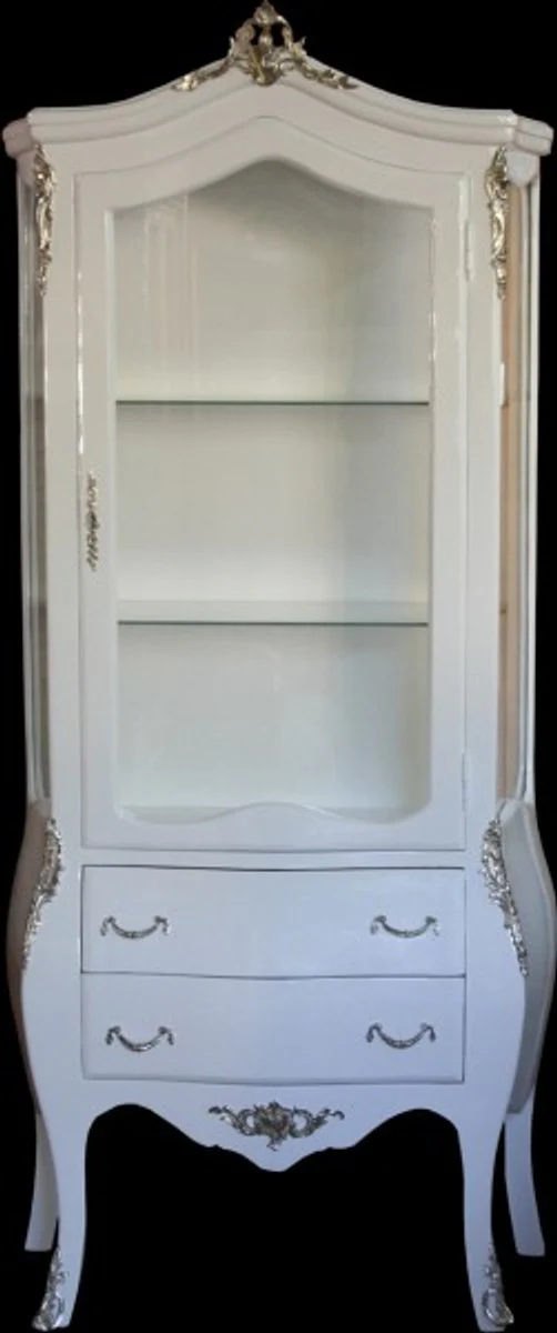 Casa Padrino Baroque cabinet White / Silver Limited Edition