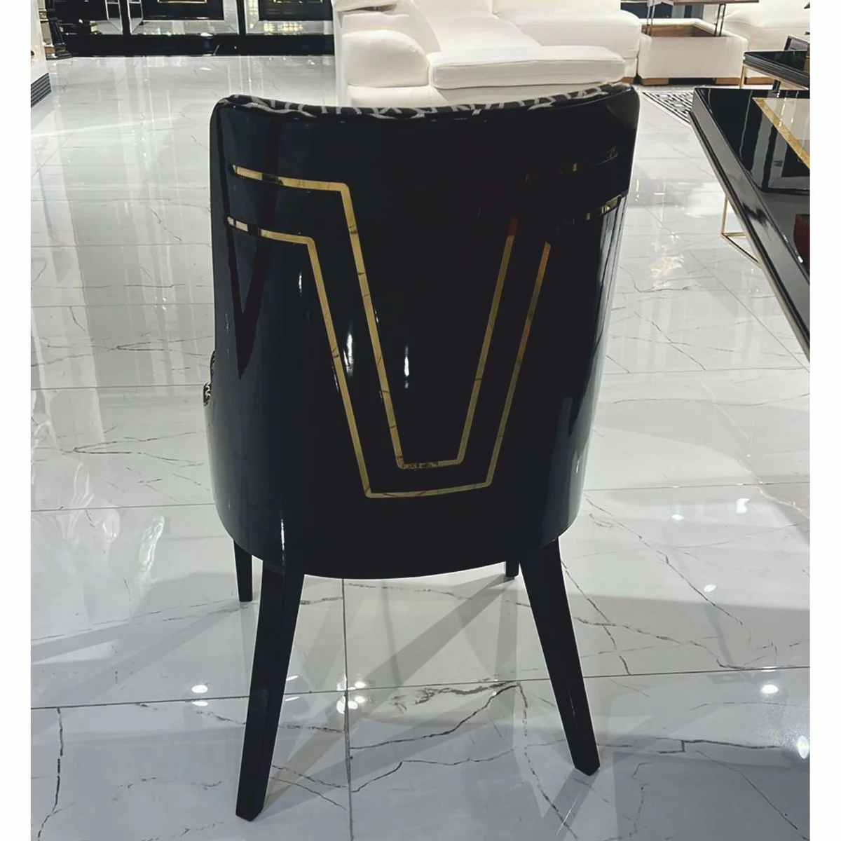 Casa Padrino Conjunto de Comedor de Lujo - Mesa y 6 Sillas - Muebles de Comedor