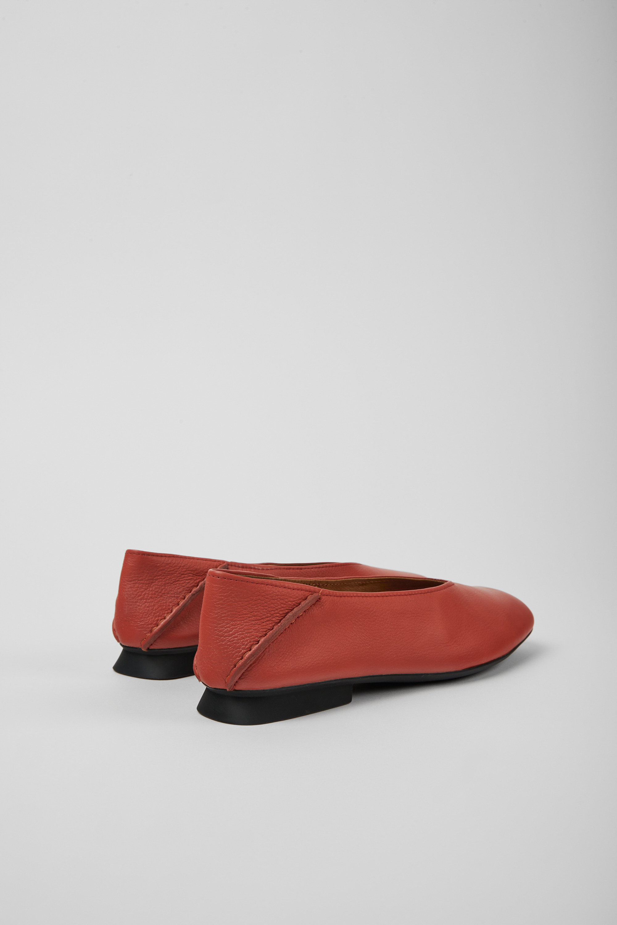 Casi Myra - Red leather ballerinas for women
