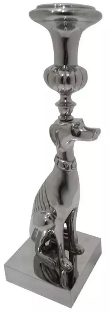 Casa Padrino portavela barroco perro 15 x 15 x A. 50 cm - Portavela decorativo de metal de estilo barroco - Accesorios decorativos barrocos - Noble y Magn¨ªfico