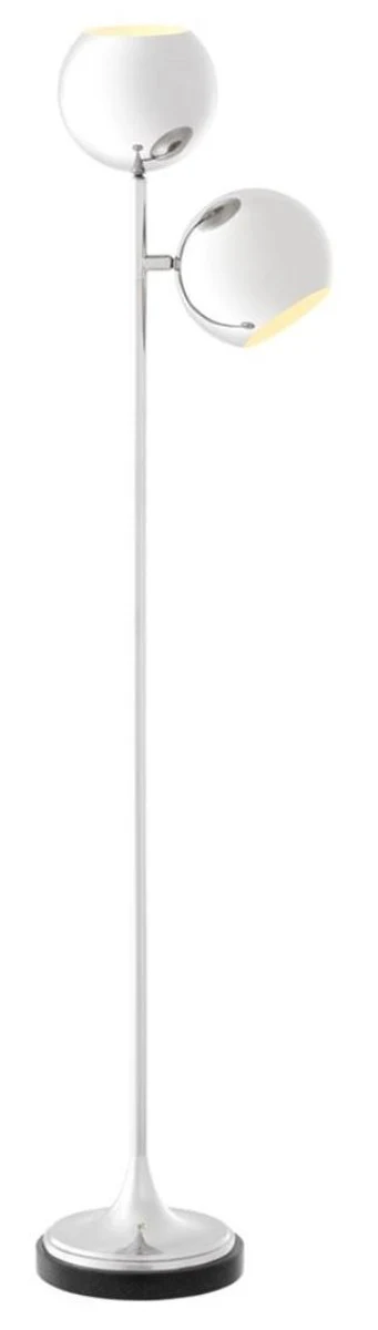 Casa Padrino lámpara de pie plata / negro Ø 32 x H. 140 cm - Muebles de Lujo