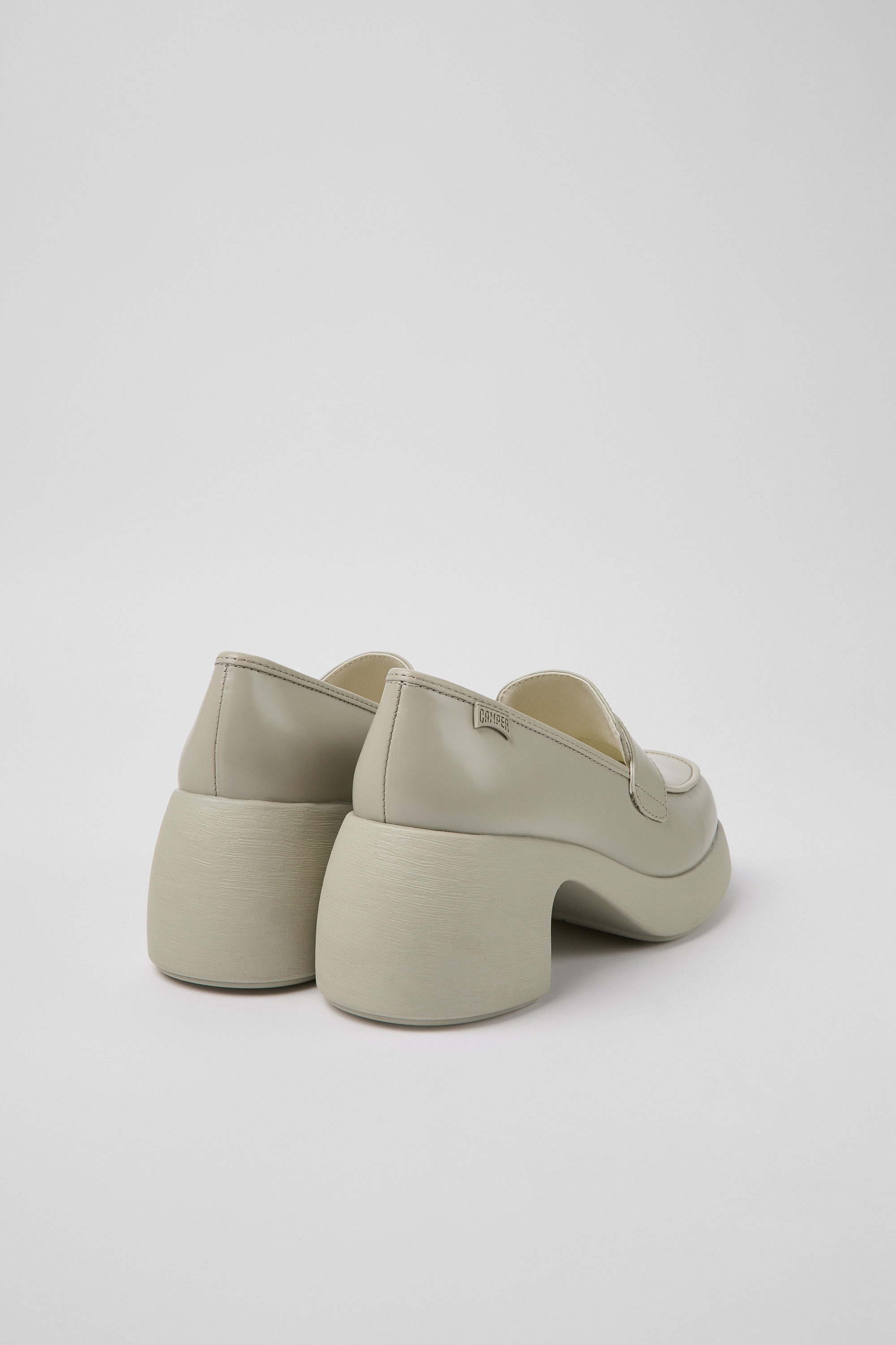 Thelma - Gray leather shoes for women
