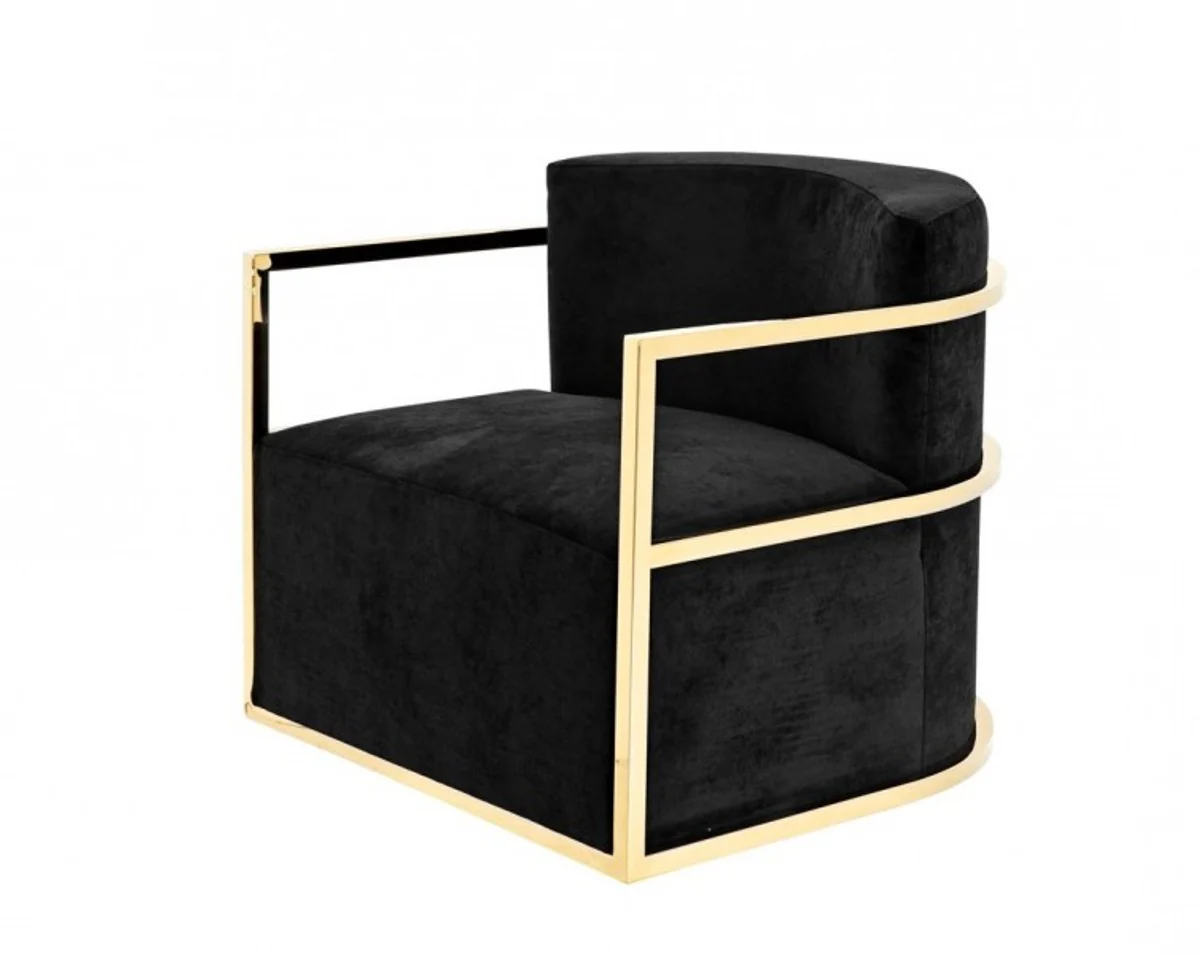 Casa Padrino luxury art deco designer hotel lounge armchair gold - Luxury Quality