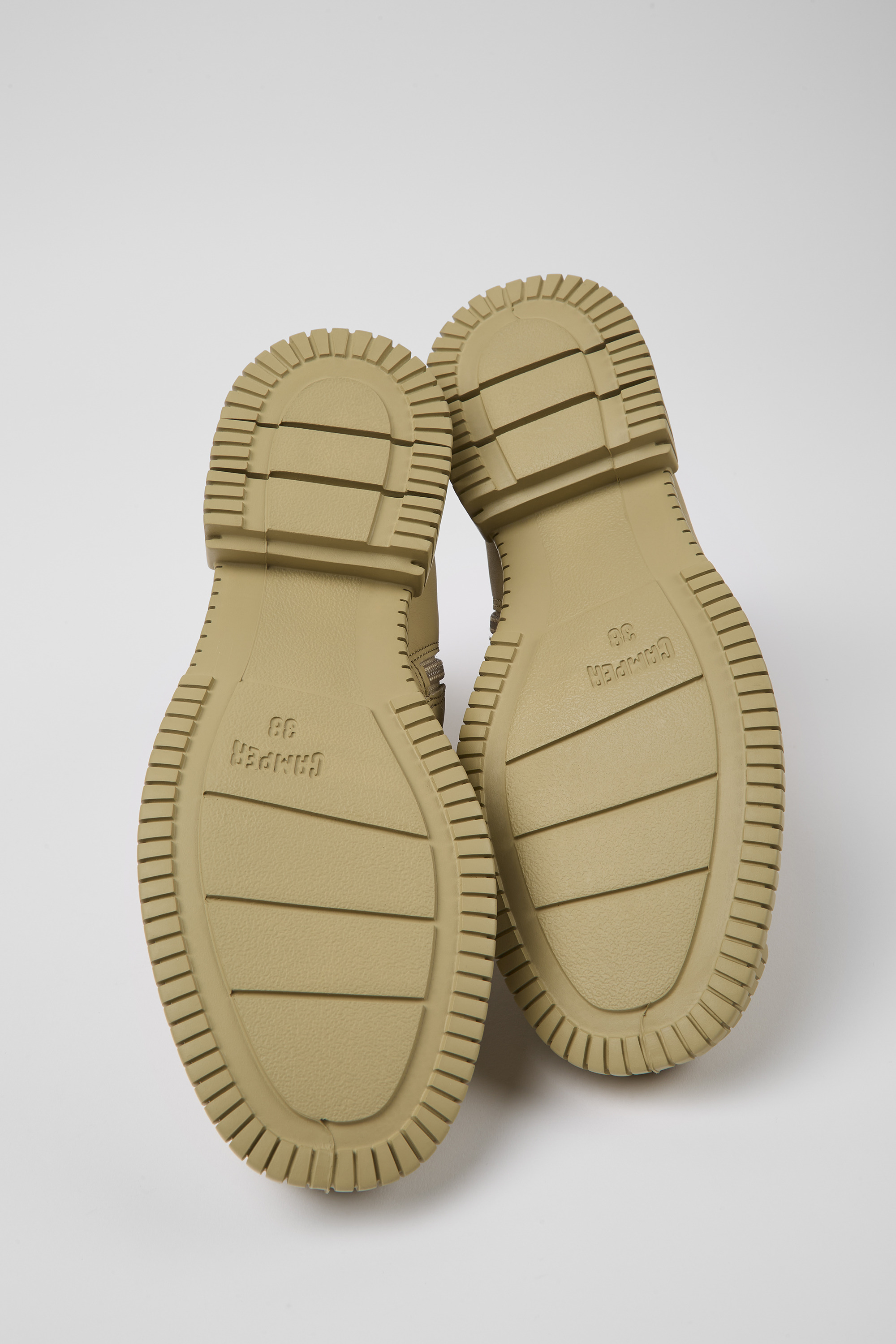 Pix - Beige leather ankle boots for women