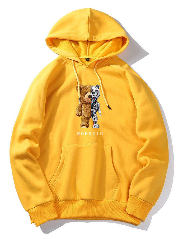 Robot Bear Graphic Hoodies