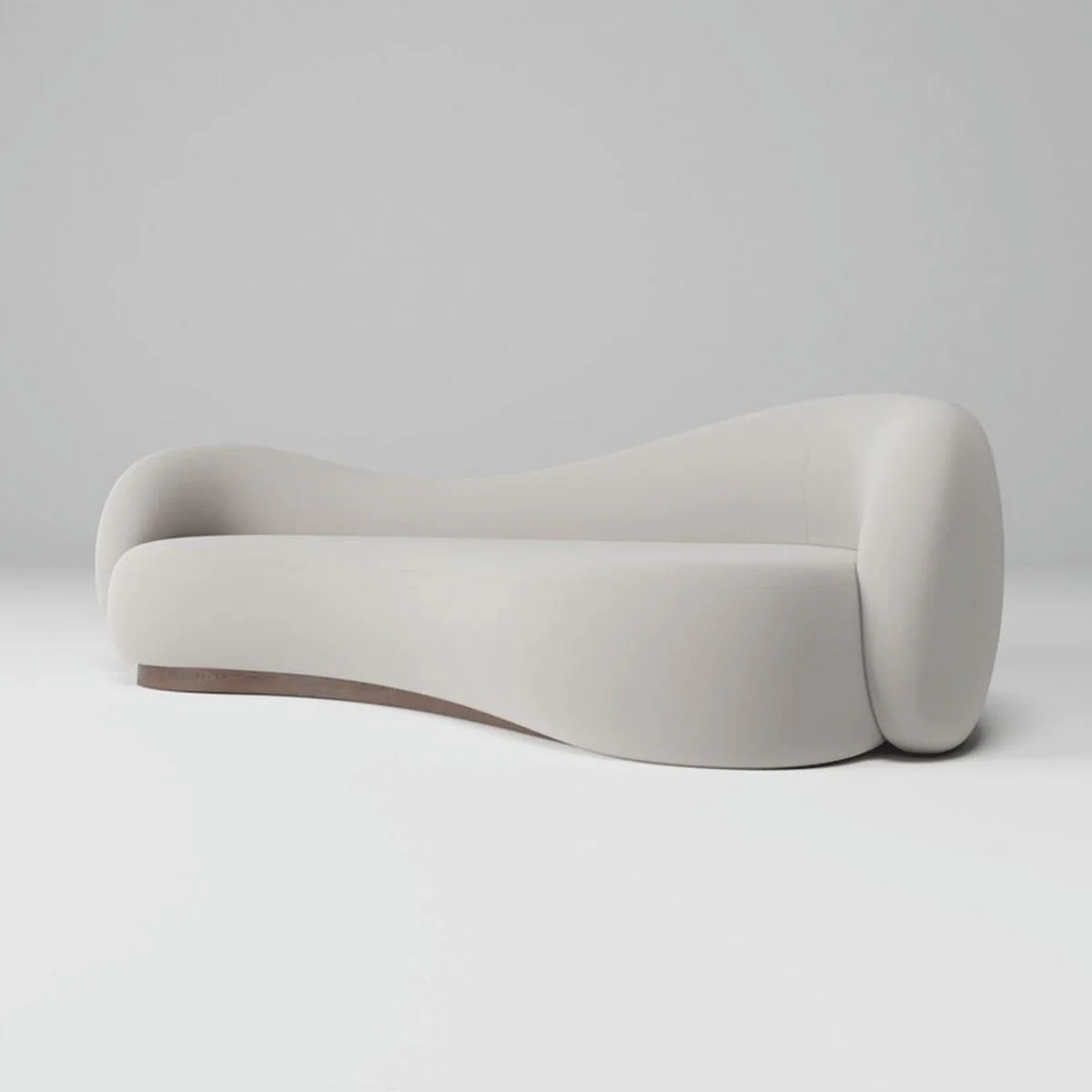 Casa Padrino sof¨¢ de terciopelo de lujo gris / marr¨®n 280 cm - Muebles de sal¨®n y hotel