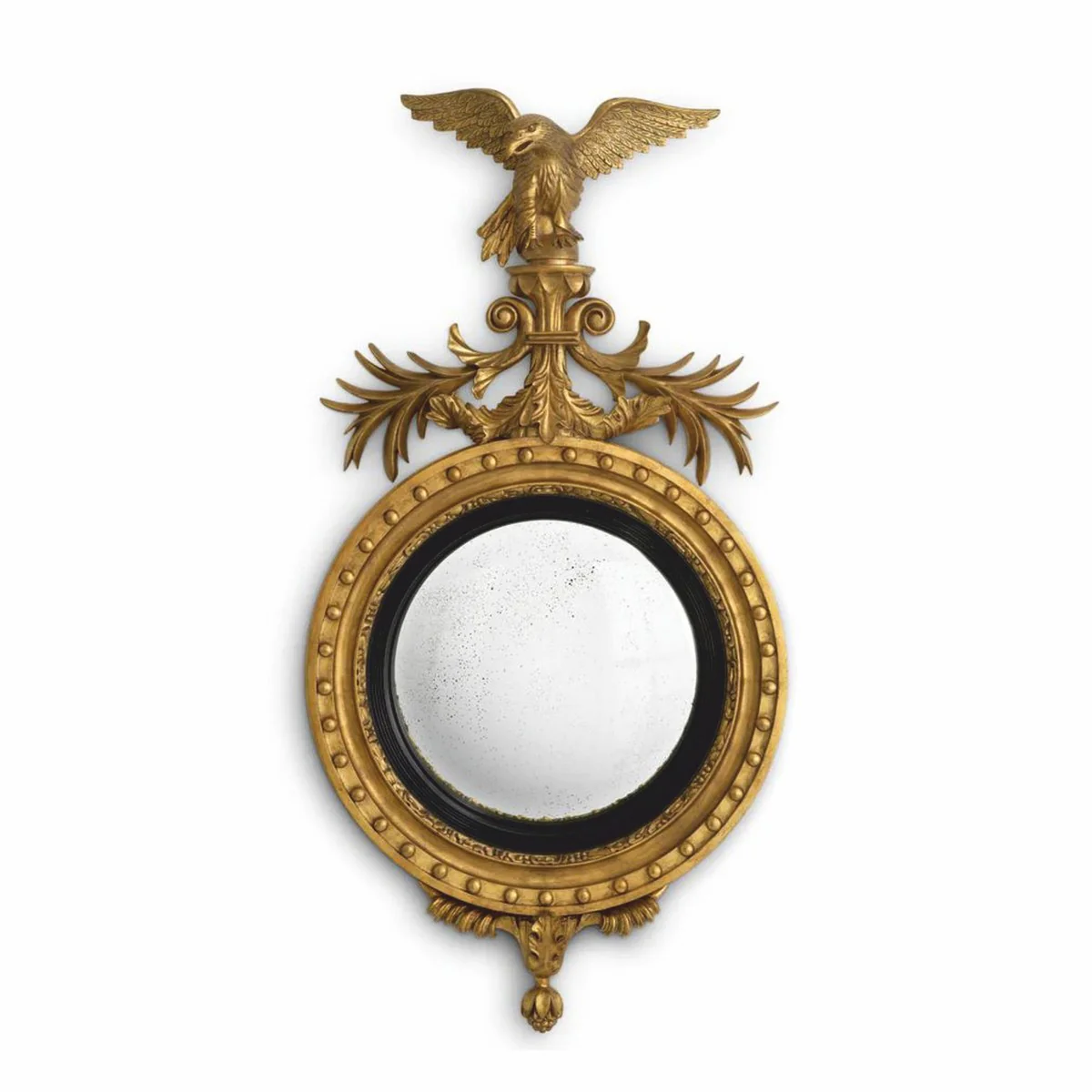 Casa Padrino espejo barroco de lujo de caoba oro antiguo / negro A. 139 cm