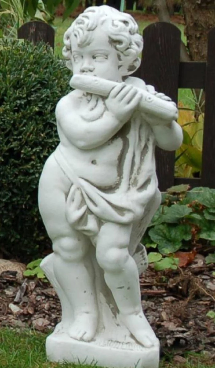 Casa Padrino conjunto de 4 esculturas decorativas de jard¨ªn Art Nouveau gris A. 70 cm