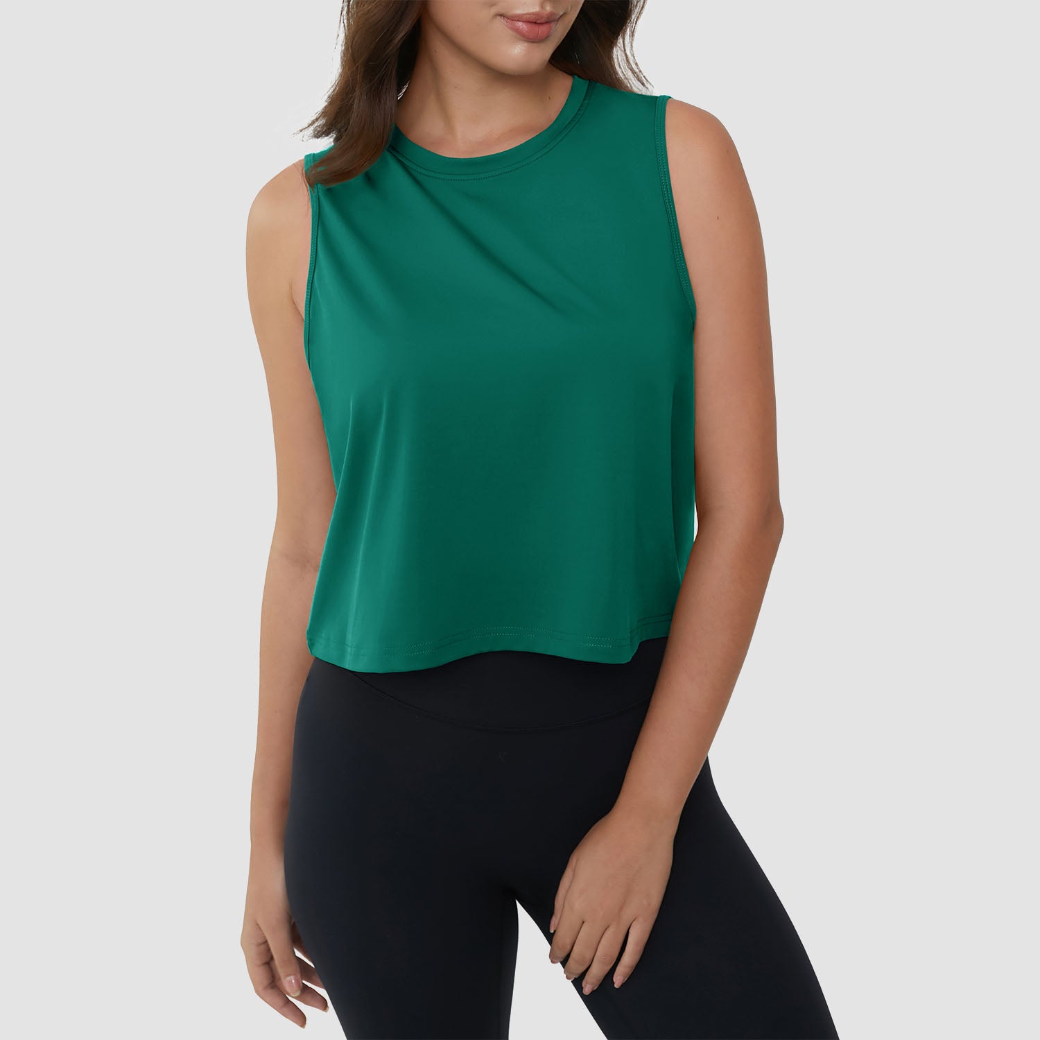 Crop Tops for Women Athletic Running Workout UPF 50+ Cropped Tank Tops