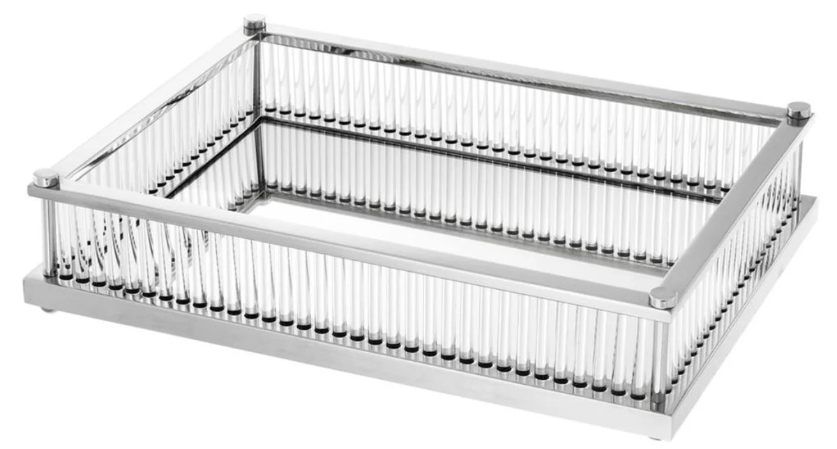 Casa Padrino bandeja de servicio de lujo plata 39,5 x 28,5 x H. 9 cm - accesorios de catering