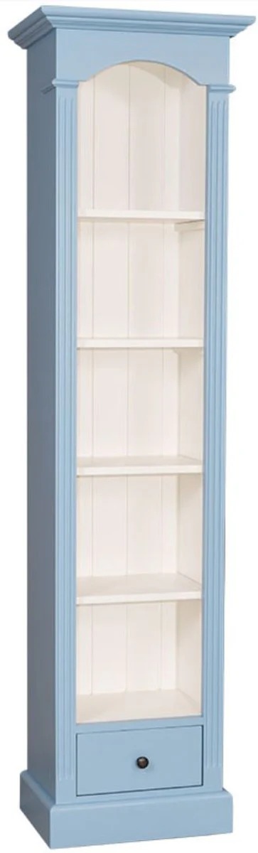 Casa Padrino country house shelf cabinet light blue / white 50 x 33 x H. 190 cm - Country House Style Collection