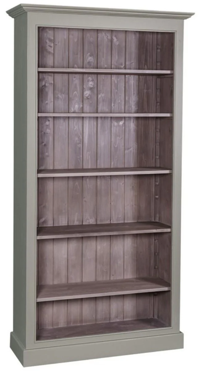 Casa Padrino country house style bookcase green / brown 109 x 39 x H. 210 cm - Living Room Furniture in Country House Style