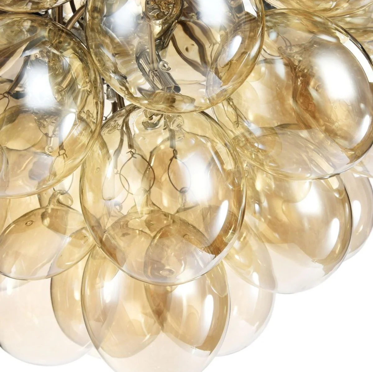 Casa Padrino lámpara colgante de lujo en forma de uva coñac Ø 44-50 x H. 40 cm - Muebles de Diseño