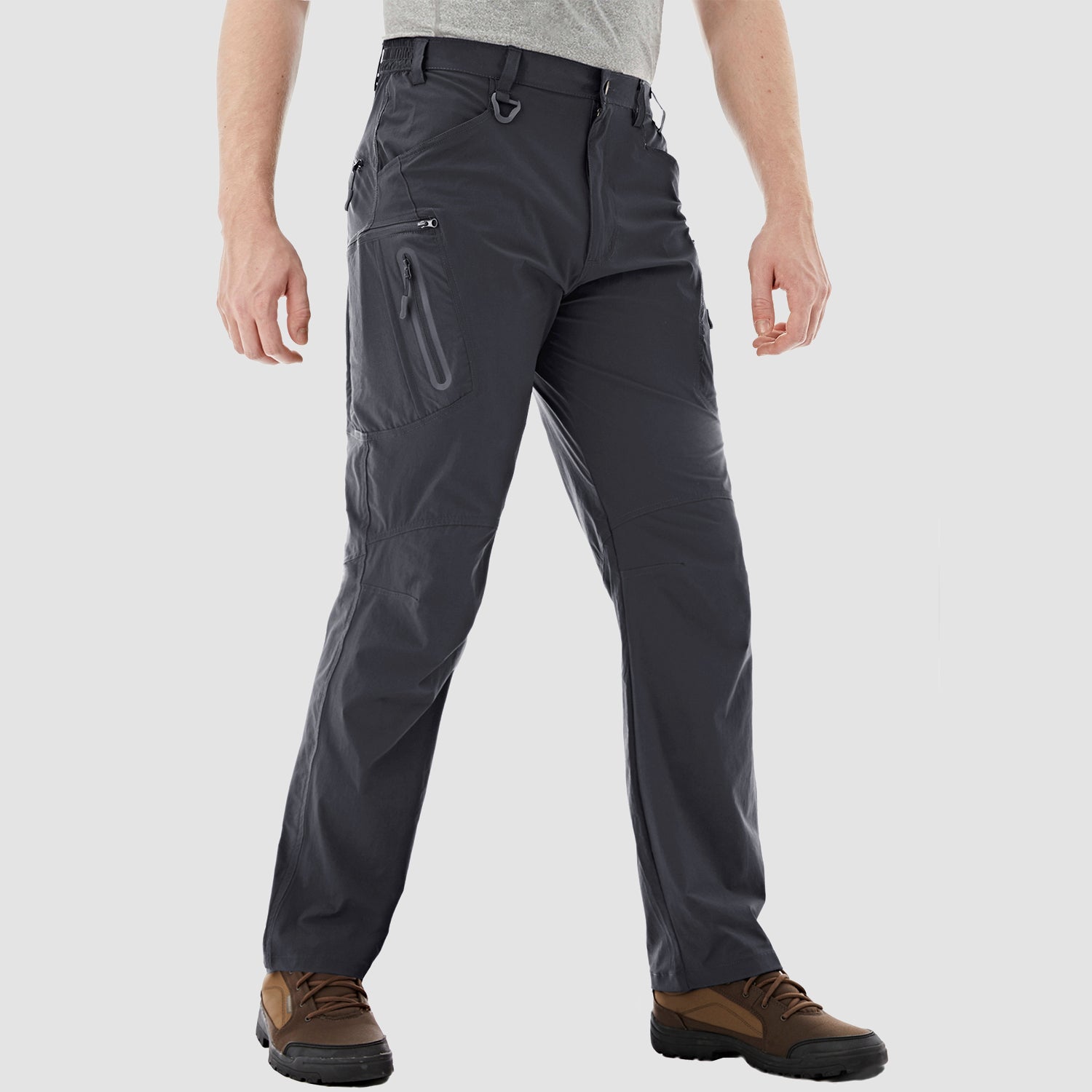 Men's Hiking Pants Water Repellent Cargo Pants with 8 Pockets Ripstop Lightweight Workout Pants