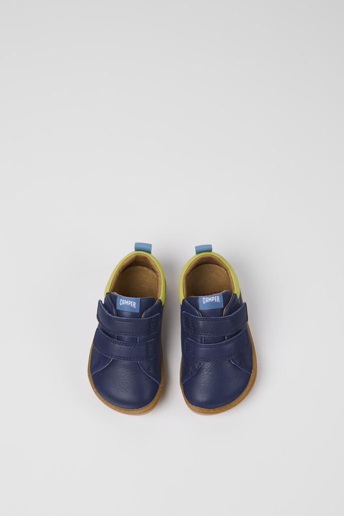 Peu Blue leather shoes for kids