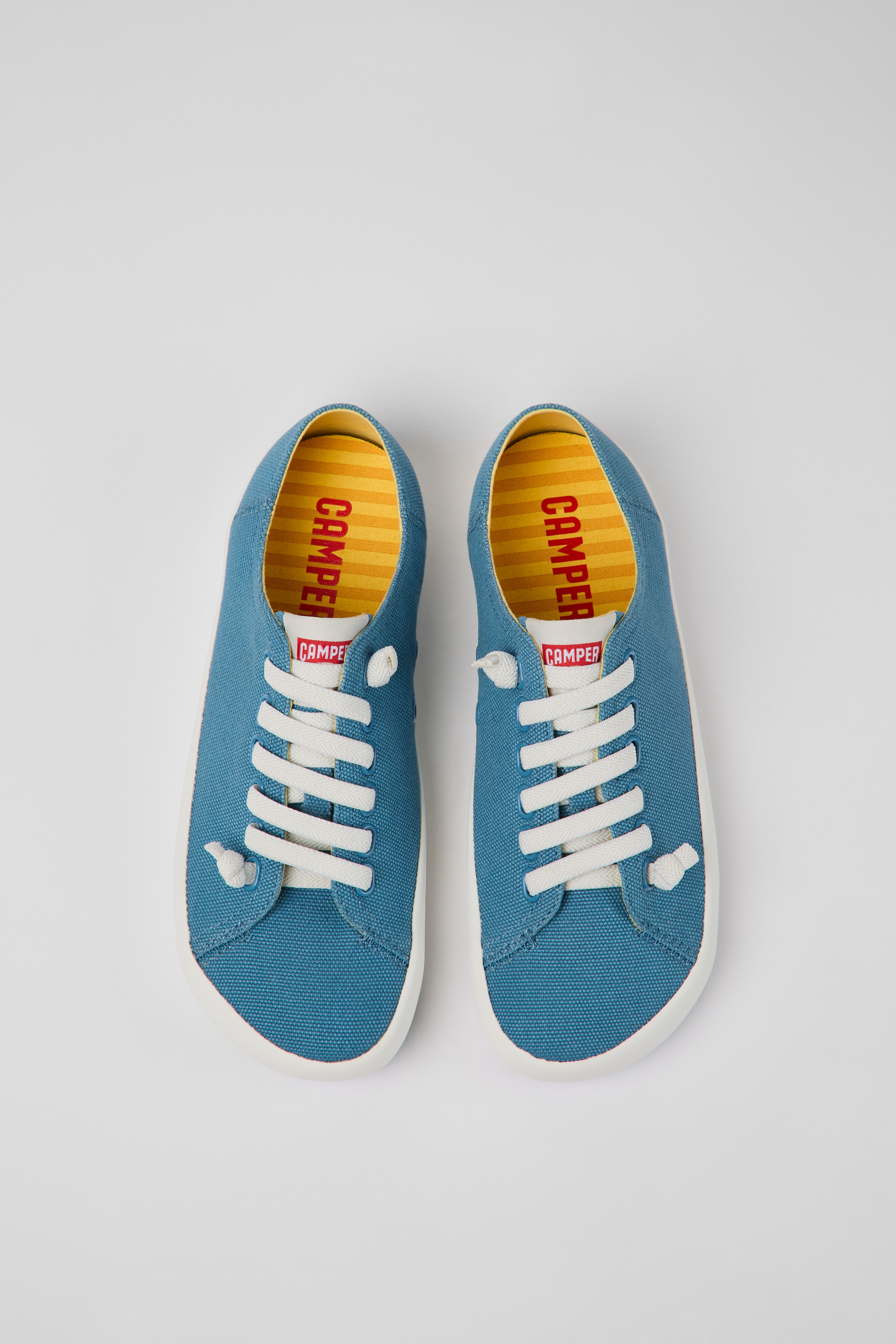 Peu Rambla - Blue textile sneakers for women