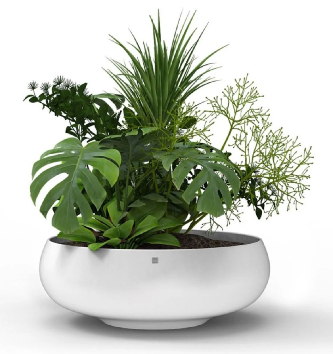 Casa Padrino maceta de lujo blanco mate ? 94 x A. 31 cm