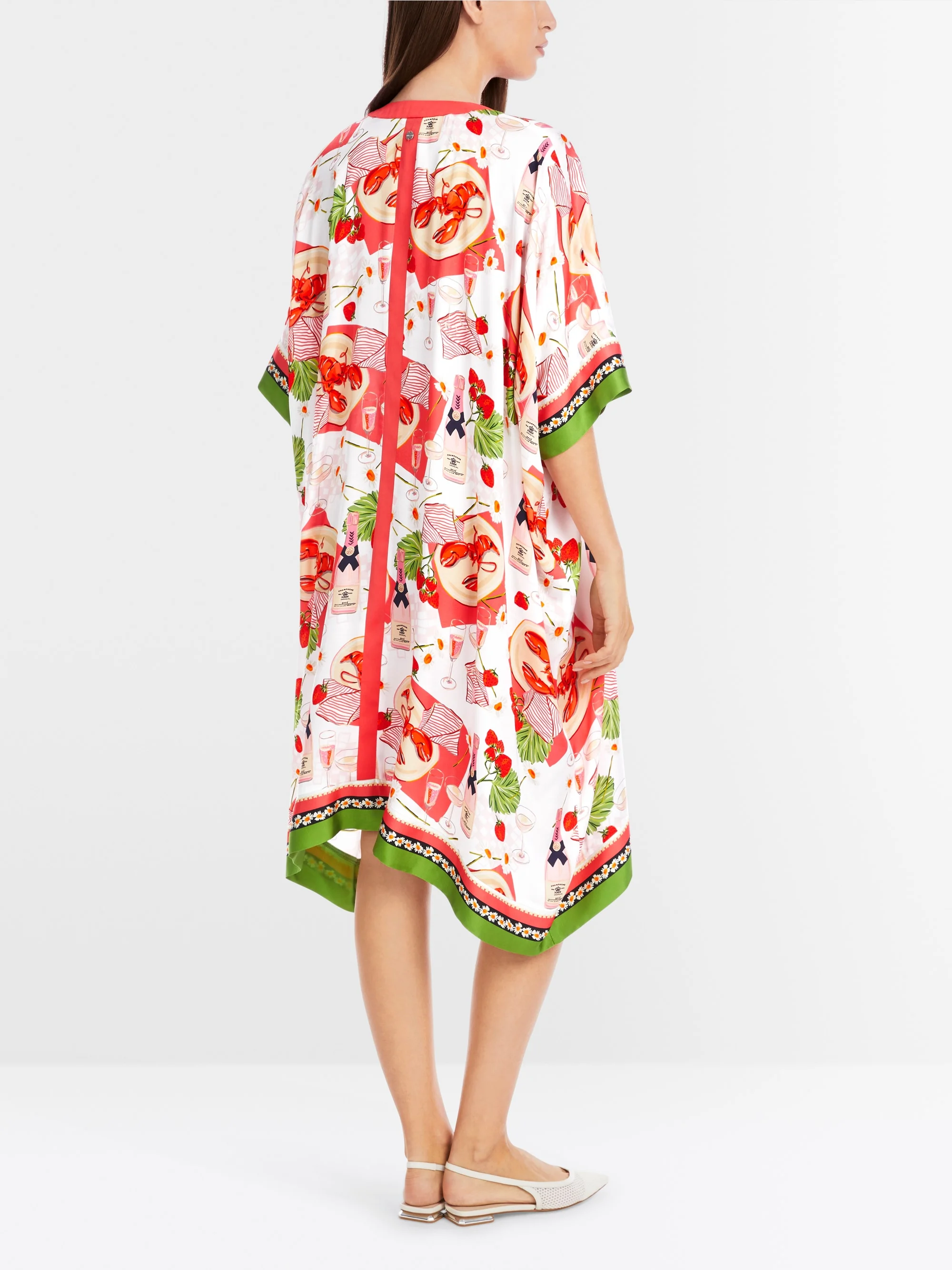 Marc-Cain Short caftan style viscose dress