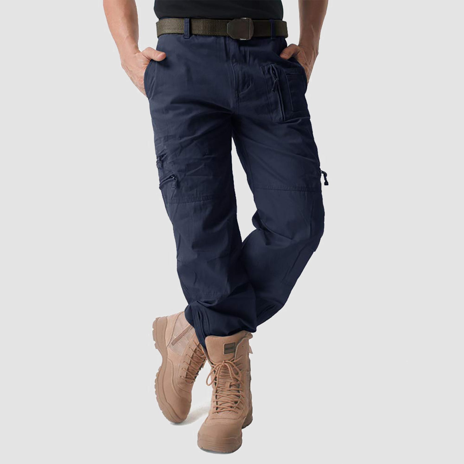 Men's Tactical Pants with 9 Pockets Ripstop Cargo Pants Lightweight Hiking