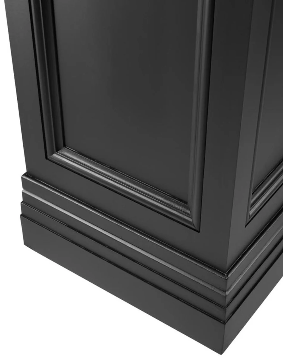 Casa Padrino Columna Negro 44 x 44 x H. 103 cm - Mesa Auxiliar de Lujo