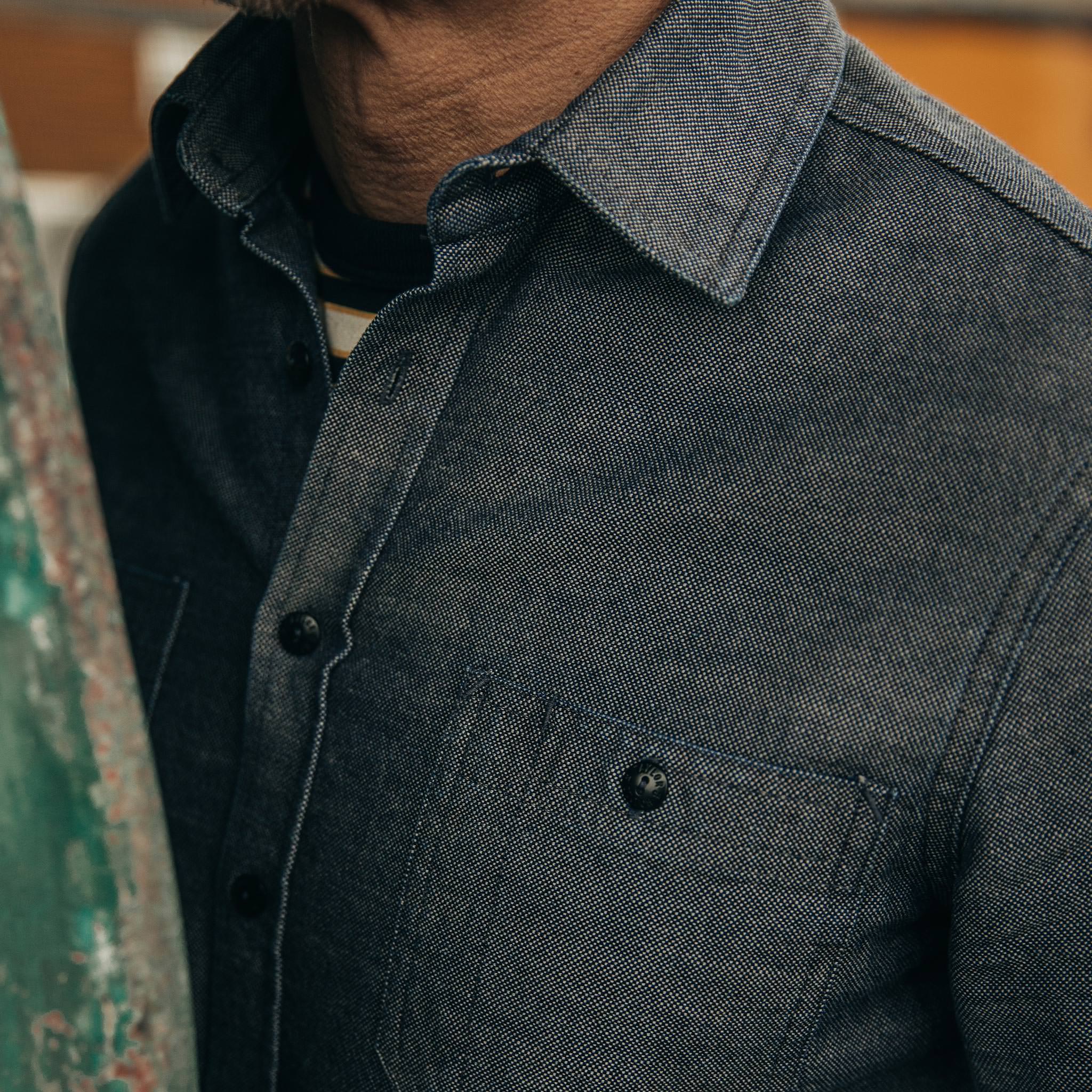 The Utility Shirt in Indigo Crosshatch
