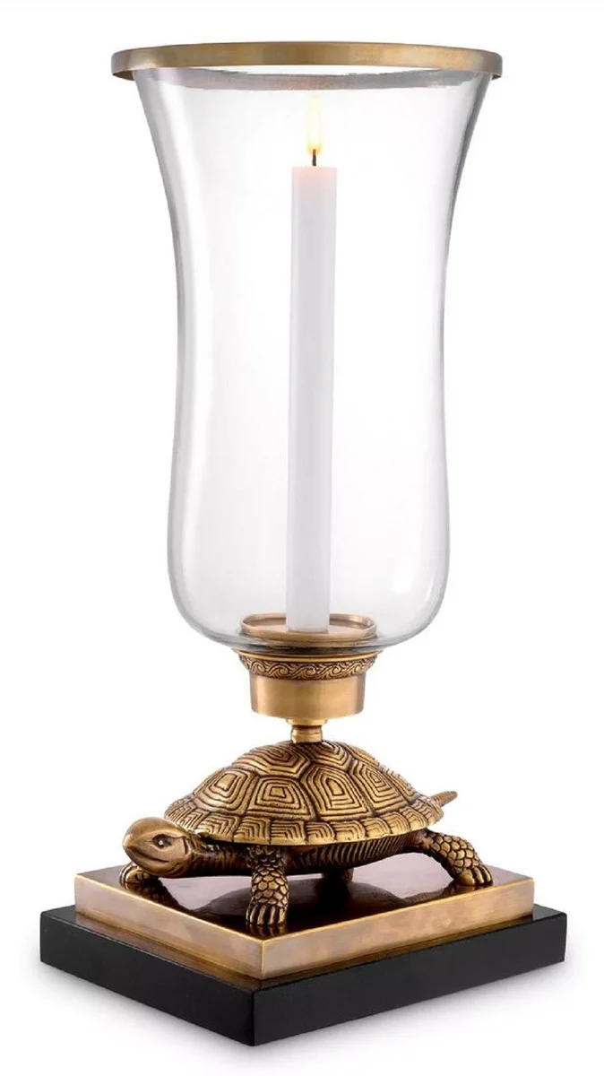 Casa Padrino candelabro de lujo tortuga latón vintage / negro 27 x 20 x A. 53,5 cm - Accesorios para hoteles - Accesorios para restaurantes - Accesorios para gastronomía - Calidad de lujo