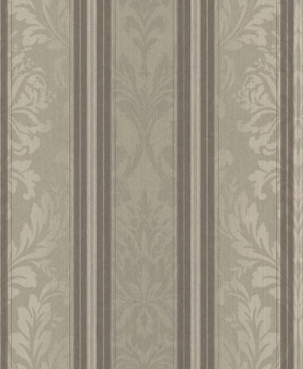 Casa Padrino papel tapiz textil barroco gris claro / gris / taupe 10,05 x 0,53 m - Papel Pintado de la Sala de Estar - Accesorios Decorativos