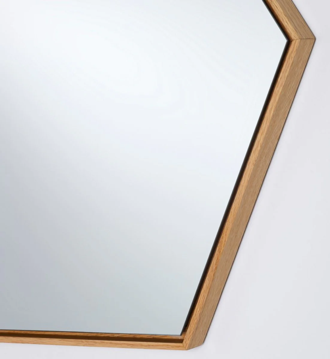 Casa Padrino espejo de lujo con marco de madera natural 52 x H. 45 cm - Espejo de Pared de Sal¨®n