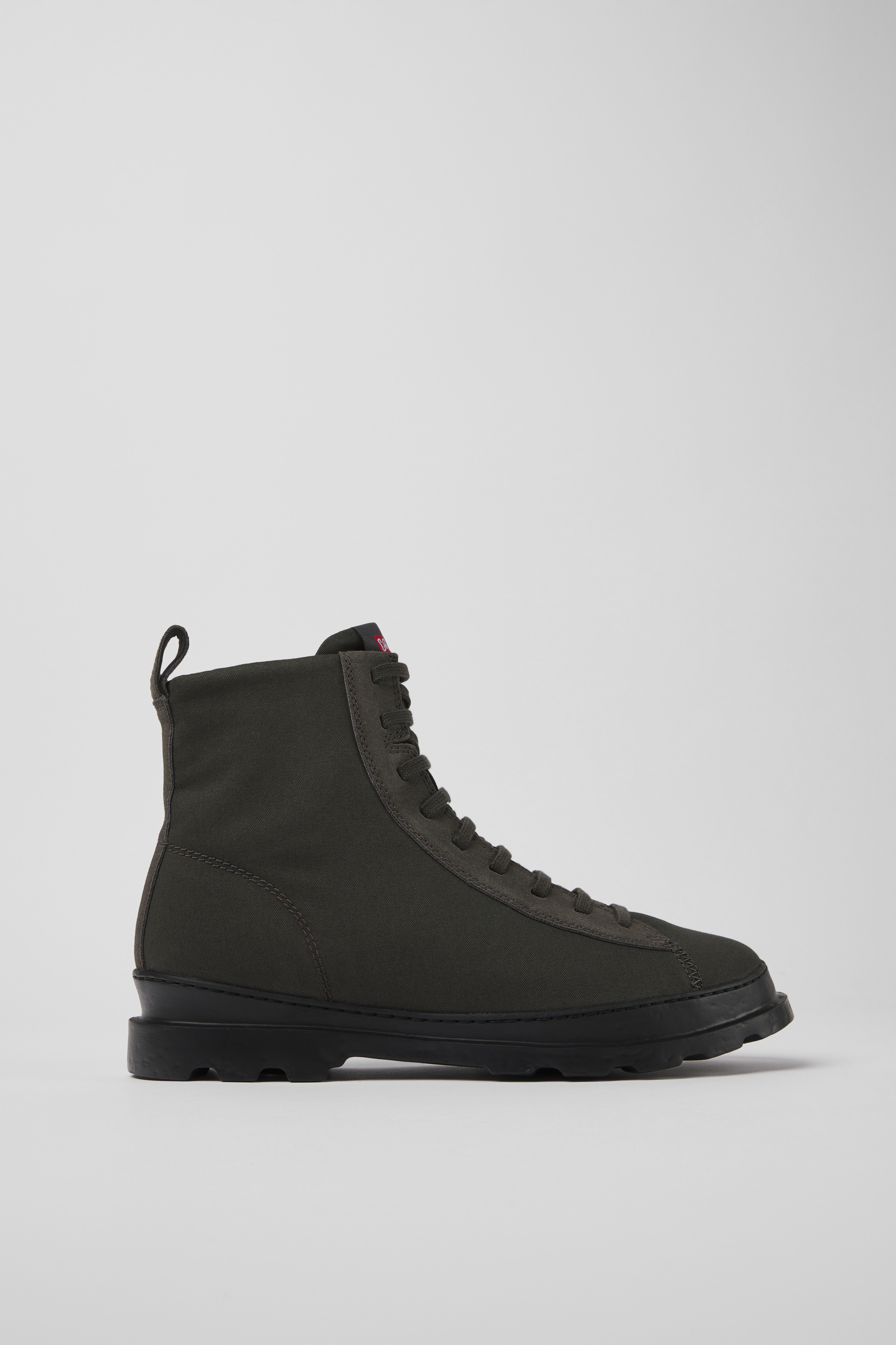 Brutus - Gray textile and nubuck ankle boots for men