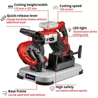 Cordless Band Saw TE-MB 18/127 U Li-Solo