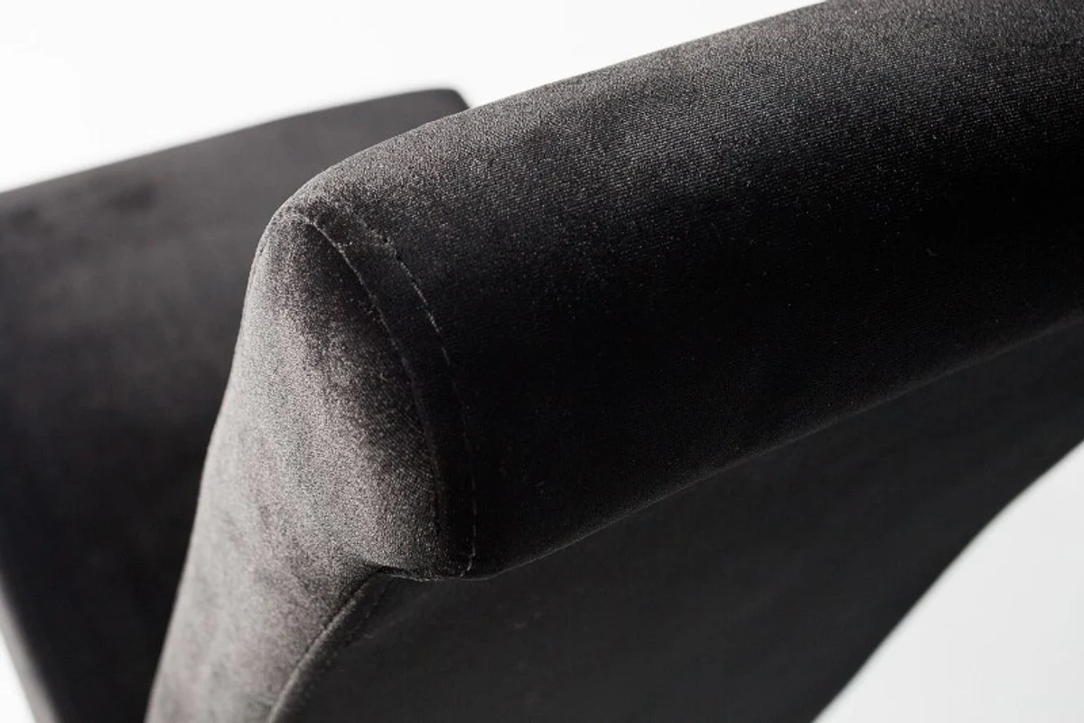 Casa Padrino Silla de Comedor de Lujo Azul / Plata - Silla de Dise?o - Barroco Moderno