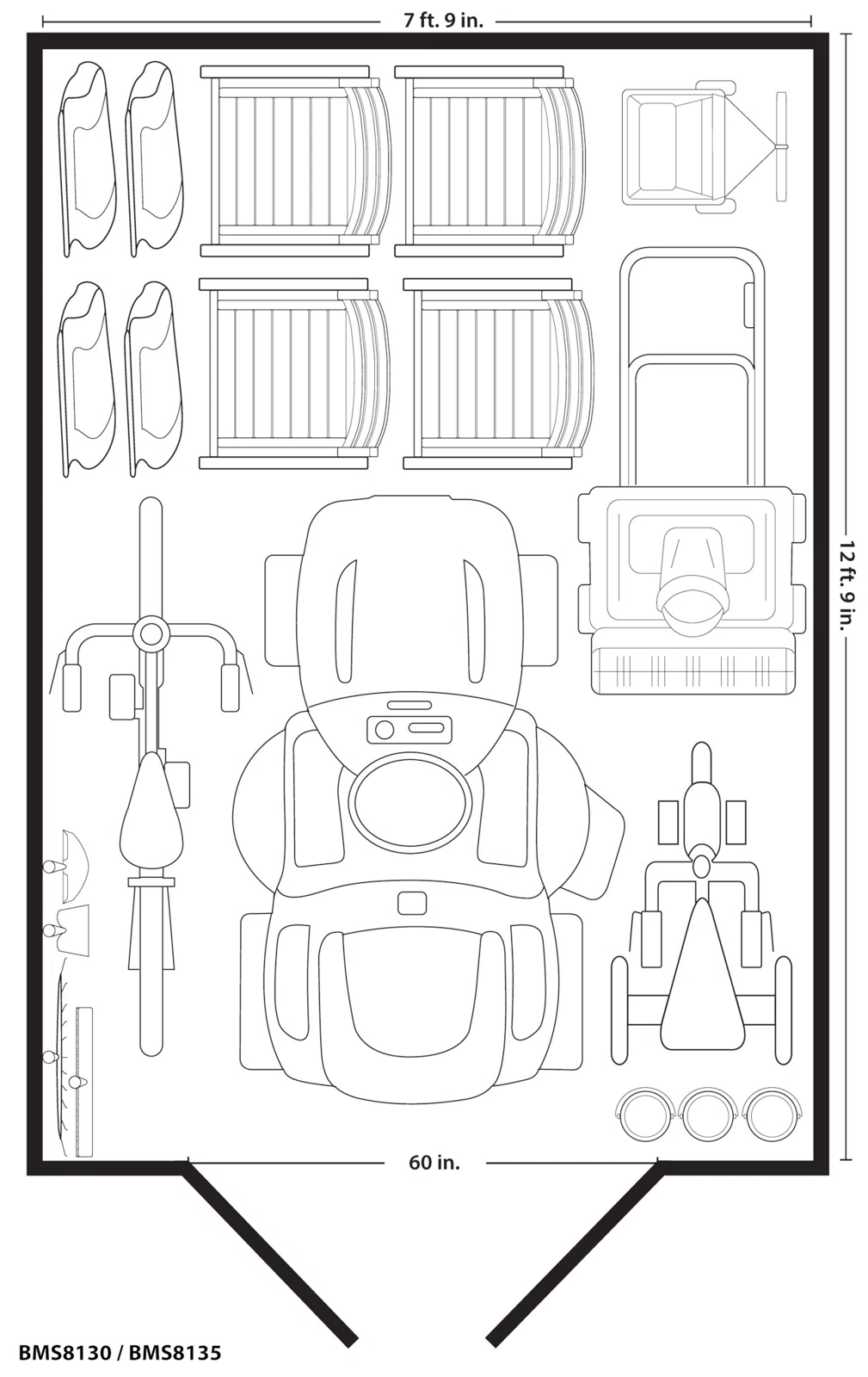 Suncast Outdoor Vanilla 8 ft. W x 10 ft. D Resin Storage Shed