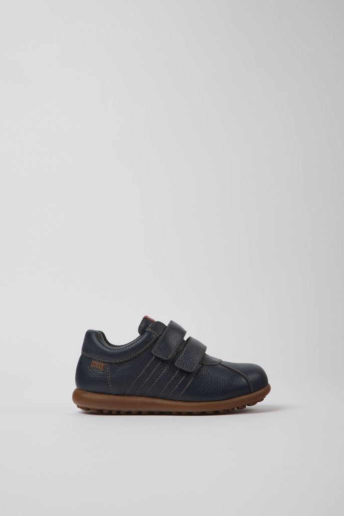 Pelotas Navy blue leather and fabric shoes for boys