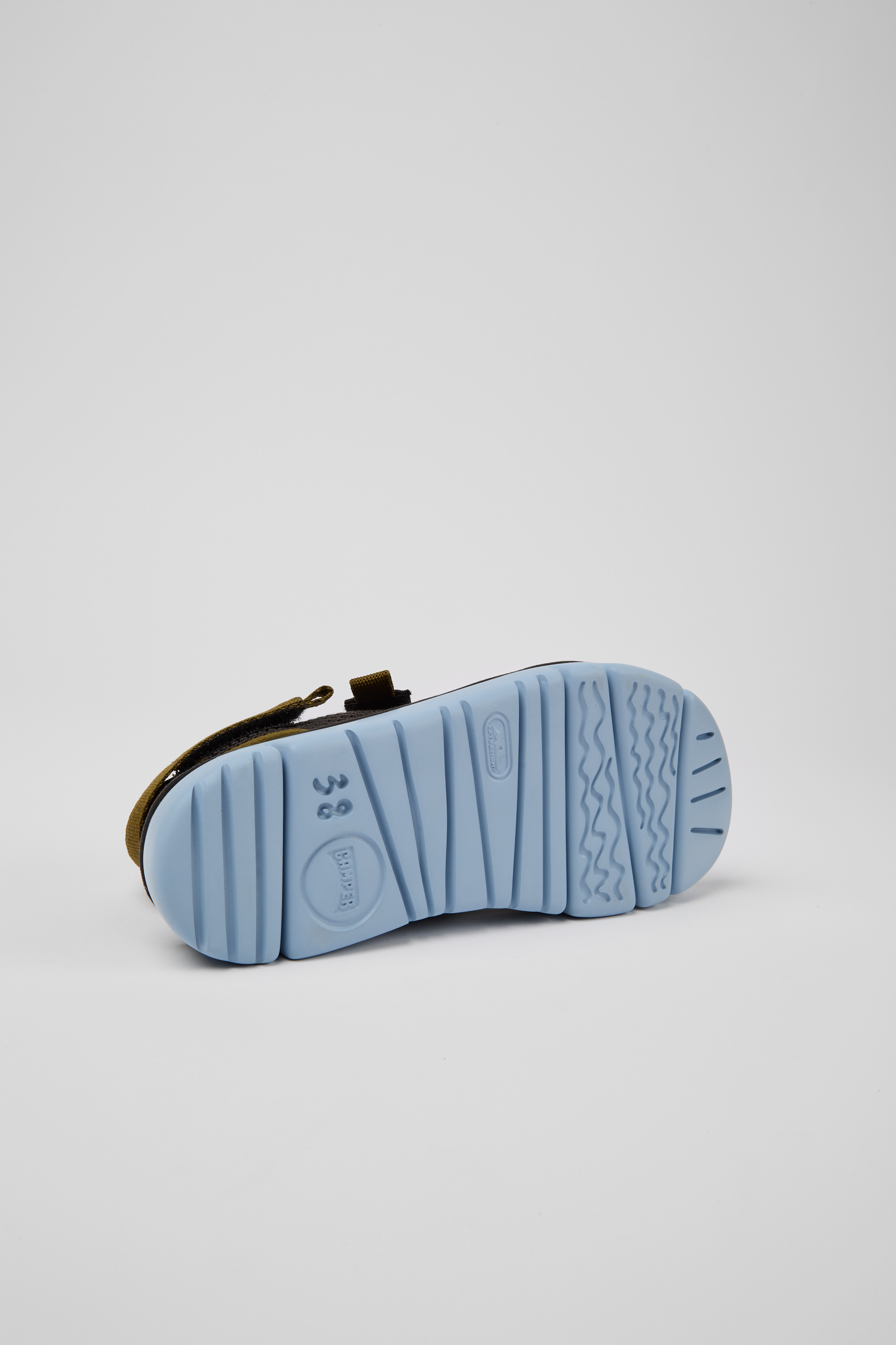 Oruga - Grey, green, and black sandals for women