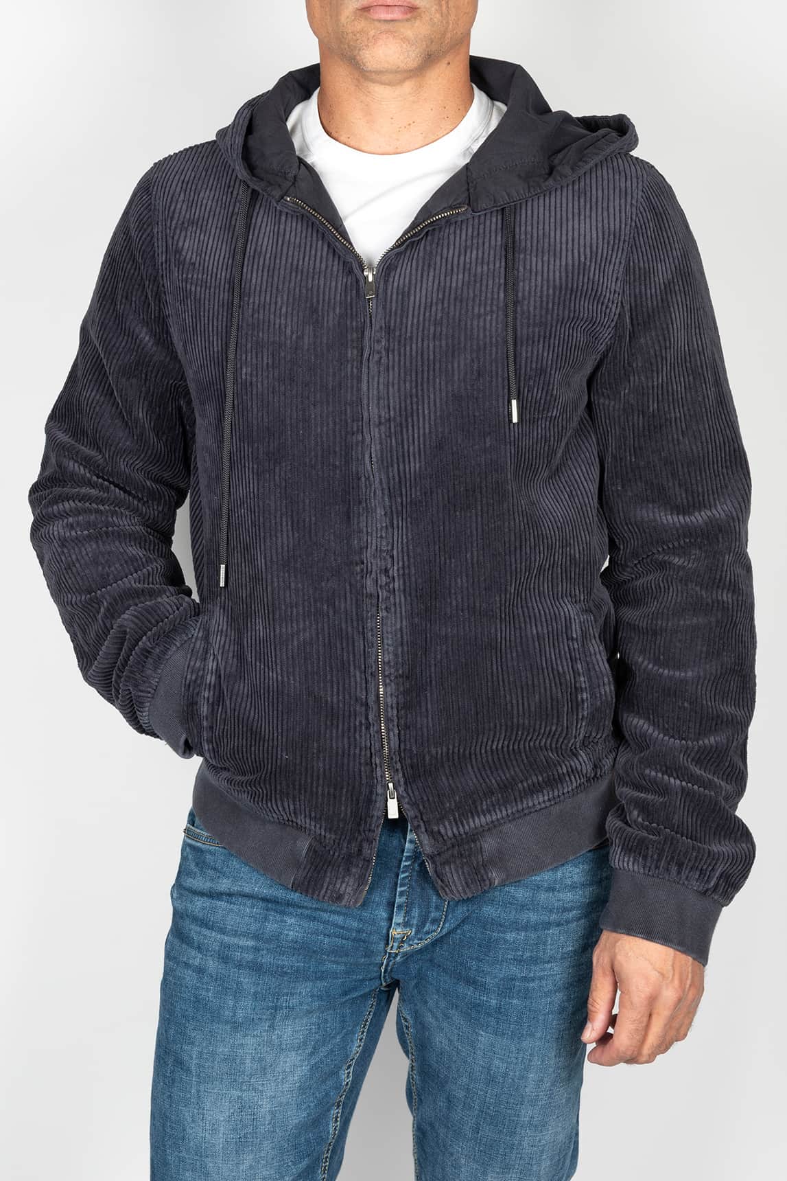 Rivera-spain Sudadera Keeling de pana con capucha gris