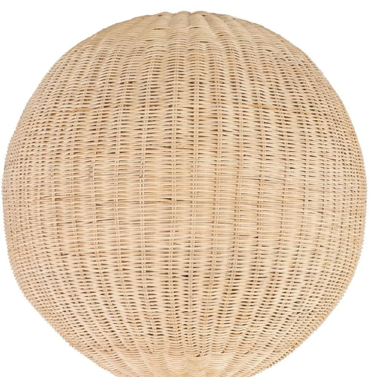 Casa Padrino lámpara de pie de diseño de lujo natural Ø 60 x A. 225 cm - Lámpara de pie redonda de ratán - Lámpara de pie de salón - Luces de lujo - Lámparas de pie de lujo